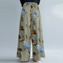 Load image into Gallery viewer, Cotton And Linen Printed Wide-Leg Pants