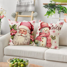 Load image into Gallery viewer, Pink Christmas Pillow Covers