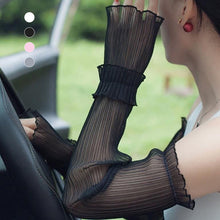 Load image into Gallery viewer, Women's Sunscreen Driving Lace Ice Sleeves