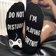 Load image into Gallery viewer, Do Not Disturb I'm Playing Fortnite Funny Cotton Socks, 1 Pair