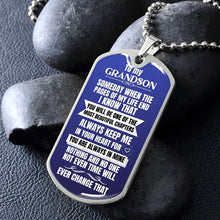 Load image into Gallery viewer, To My Grandson Keychain Necklace