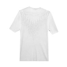Load image into Gallery viewer, Rhinestone-studded Hollow Stitching Short Sleeves