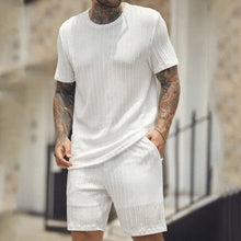 Load image into Gallery viewer, Men's Solid Textured Shorts Set
