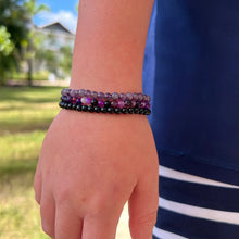 Load image into Gallery viewer, Amethyst Stress Relief Beaded Bracelet