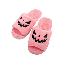 Load image into Gallery viewer, Halloween Pumpkin Lantern Slippers