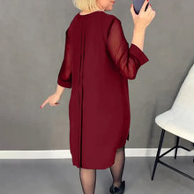 Load image into Gallery viewer, Straight Dress With Medium Length Sleeves