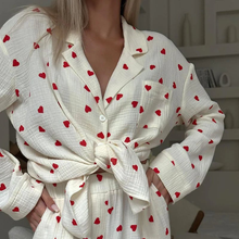 Load image into Gallery viewer, Heart Print Pyjamas Set