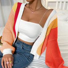 Load image into Gallery viewer, Dopamine-Inspired Color Block Fashionable Knit Cardigan