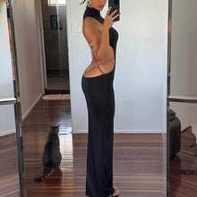 Load image into Gallery viewer, Women's Backless Butterfly Decor Bodycon Dress