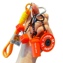 Load image into Gallery viewer, Creative Mini Gym Barbell Plate Keychain