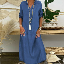 Load image into Gallery viewer, Women's Plain Denim Dress