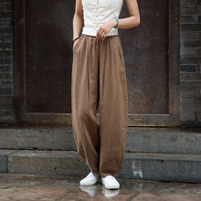 Load image into Gallery viewer, Casual Cotton Hemp Trousers