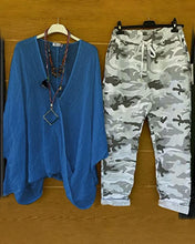 Load image into Gallery viewer, Fashion casual camouflage print two-piece set