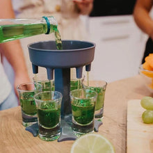 Load image into Gallery viewer, 6 Shot Glass Dispenser and Holder