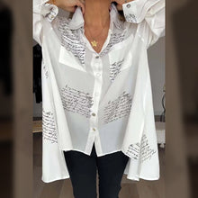 Load image into Gallery viewer, Letter Print Fashion Lapel Shirt