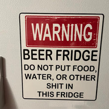 Load image into Gallery viewer, Funny Beer Fridge Vintage Sticker Sign