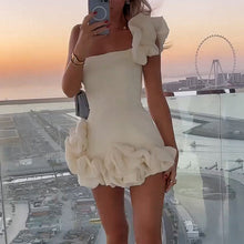 Load image into Gallery viewer, Elegant Flower Edge Mini Dress