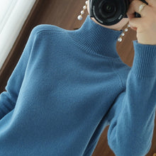 Load image into Gallery viewer, Women's Solid Turtleneck Knit Sweater