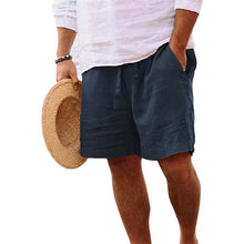 Load image into Gallery viewer, Strandshorts i bomullslin for menn