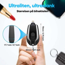 Load image into Gallery viewer, Nøkkelring-strømforsyningsbank