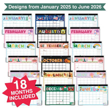 Load image into Gallery viewer, Doodle Typography Large Desk Calendar