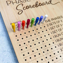 Load image into Gallery viewer, Wooden Phase 10 Score Board