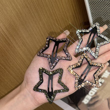 Load image into Gallery viewer, Rhinestone Bling Snap Hair Clip Barrettes (4 PCS)