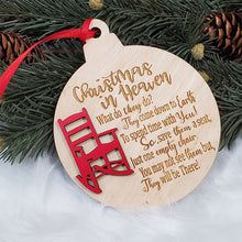 Load image into Gallery viewer, Heavenly Chair Christmas Memorial Charm