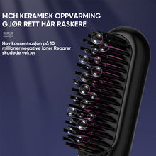 Load image into Gallery viewer, Bærbar mini oppladbar hårutrettingskam