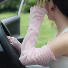 Load image into Gallery viewer, Women's Sunscreen Driving Lace Ice Sleeves