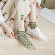 Load image into Gallery viewer, Women's Embossed Floral Cotton Socks