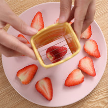 Load image into Gallery viewer, Fruit Egg Stainless Steel Strawberry Slicer