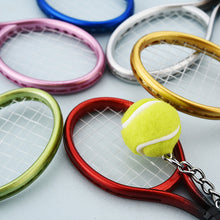 Load image into Gallery viewer, Mini Tennis Racket Keychain