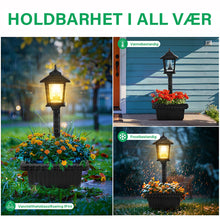 Load image into Gallery viewer, Soldrevet blomsterpotte gatelys