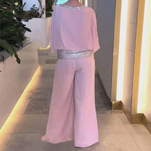 Load image into Gallery viewer, Sequined Colorblock Elegant Two-piece Set