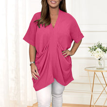 Load image into Gallery viewer, Women's V Neck Draped Top