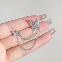 Load image into Gallery viewer, Butterfly Tassel Ear Clips