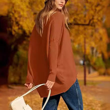 Load image into Gallery viewer, Women's Irregular Oversized Dolman Sleeve Knitted Pullover