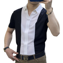 Load image into Gallery viewer, Men's Business Casual Patchwork Shirt