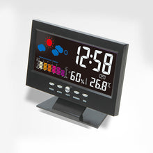 Load image into Gallery viewer, Digital LED Temperature Humidity Monitor Alarm Clock