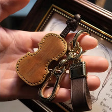 Load image into Gallery viewer, Crafted Leather Violin &amp; Cello Keychain
