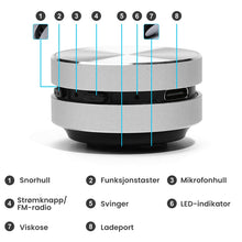 Load image into Gallery viewer, Magnetisk bærbar, trådløs Bluetooth-høyttaler med beinledning