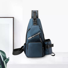 Load image into Gallery viewer, Men's Leather Film Water Bottle Chest Bag