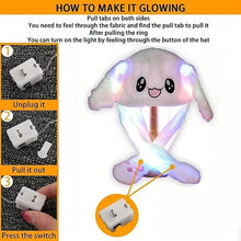 Load image into Gallery viewer, LED Glowing Plushy Rabbit Hat