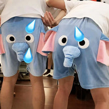 Load image into Gallery viewer, Unisex Screaming Couple Flying Elephant Shorts