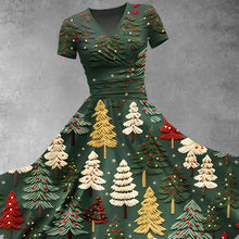 Load image into Gallery viewer, Women's Christmas Tree Print Design Maxi Dress