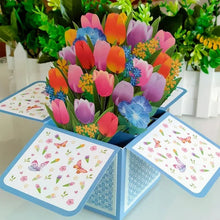 Load image into Gallery viewer, Morsdagssalg 3D Pop up blomsterbukettkort