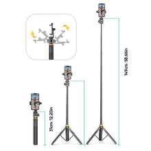 Load image into Gallery viewer, Selfie Stick-stativ med Bluetooth-fjernkontroll
