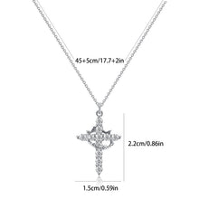 Load image into Gallery viewer, Crown &amp; Cross Pendant Choker Necklace