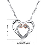 Load image into Gallery viewer, Two hearts Infinity Necklace